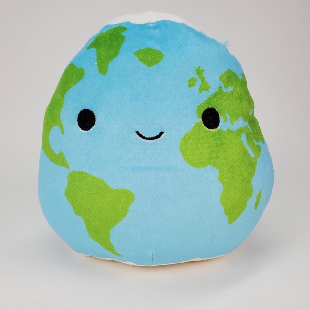 Squishmallows Roman the Earth Planet 8 Inch Blue Green Plush Toy Stuffed Animal
